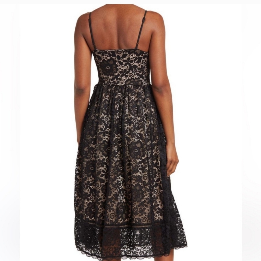 NWT NSR Black Lace Cocktail Dress Sz Large - Picture 5 of 11